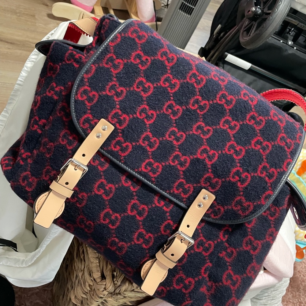 Gucci Wool Baby Diaper Bag